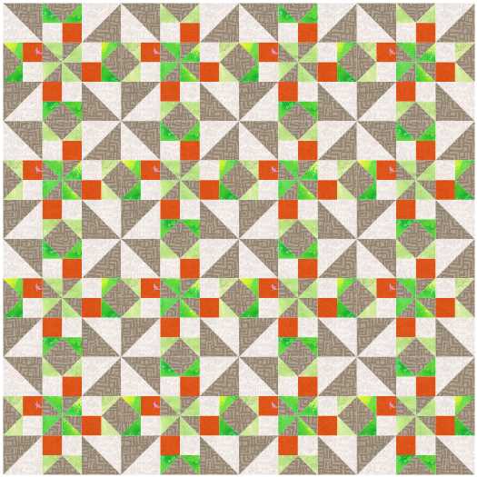 Two Colours quilt variation triangles